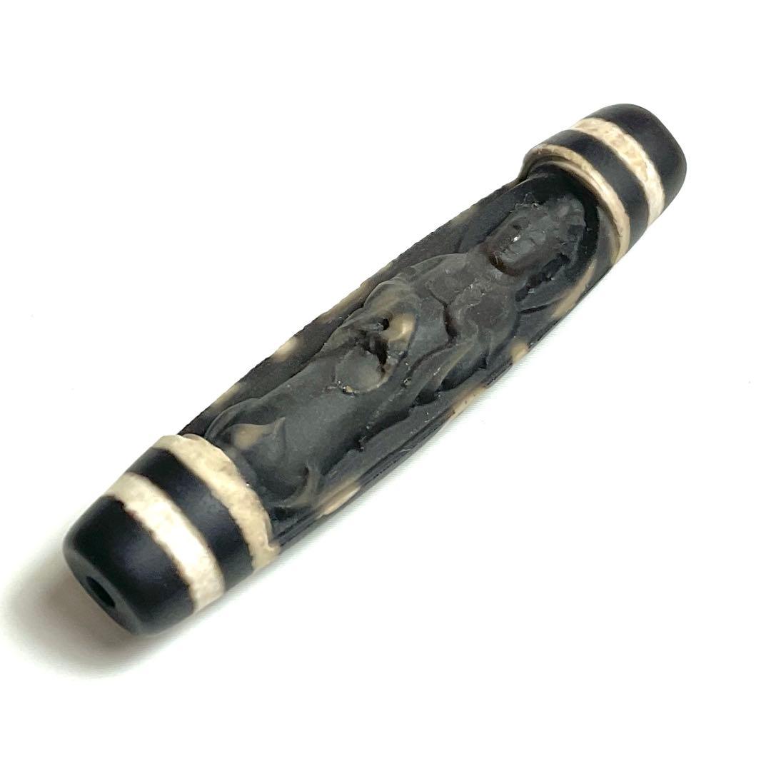 黒九眼観音立像天珠 九眼天珠（くがんてんじゅ）蔵出し天珠 10000円ポッキリ 221130-5 風水
