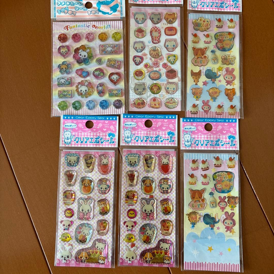 平成レトロ 平成女児 ぷっくりシール クリアエポ ぷくぷくシール