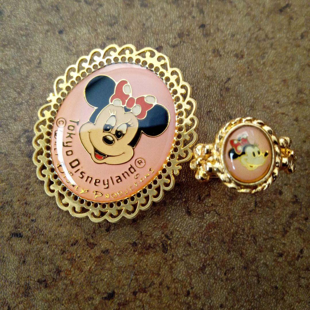 ディズニーレトロ ミニーマウス 指輪&ピンバッジ ディズニー Disney Disney DISNEYアクセサリー ミニーマウス Minnie