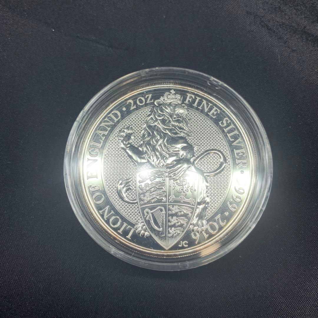 その5　純銀貨 2オンス クイーンズビースト　2016 ライオン・イングランド 純銀貨 2オンス クイーンズビースト 2016 ライオン・イングランド M5
