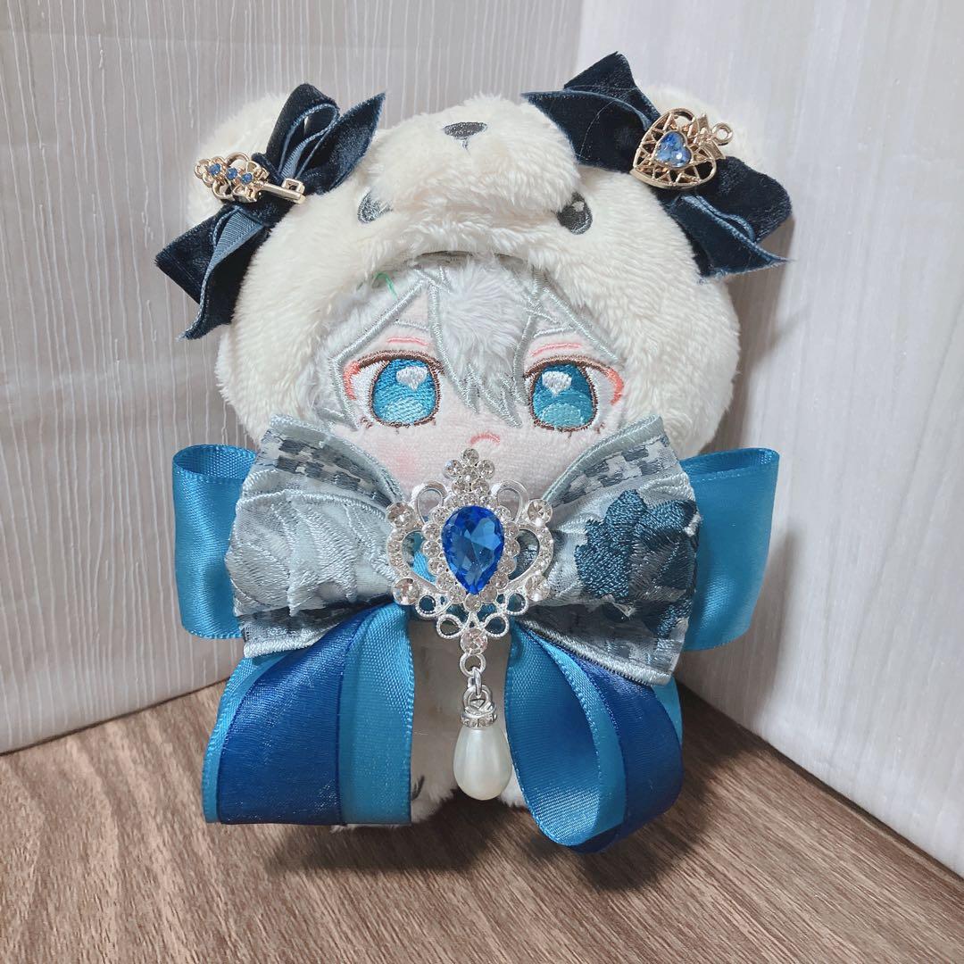 ハンドメイド ぬい服 あんスタ いつぬい リボン ネイビー 刺繍 ブルー