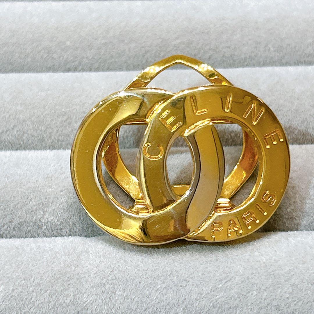 CELINE セリーヌ クリップ式 スカーフリング ゴールドカラー - メルカリ