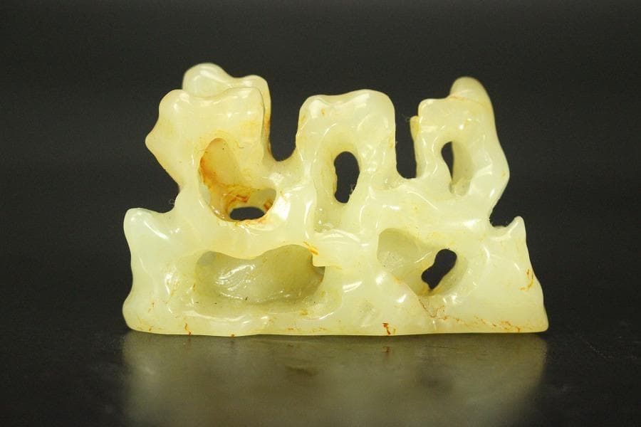 中国美術 白玉石 刻 太湖石 筆架 文房四宝(HA426) - メルカリ