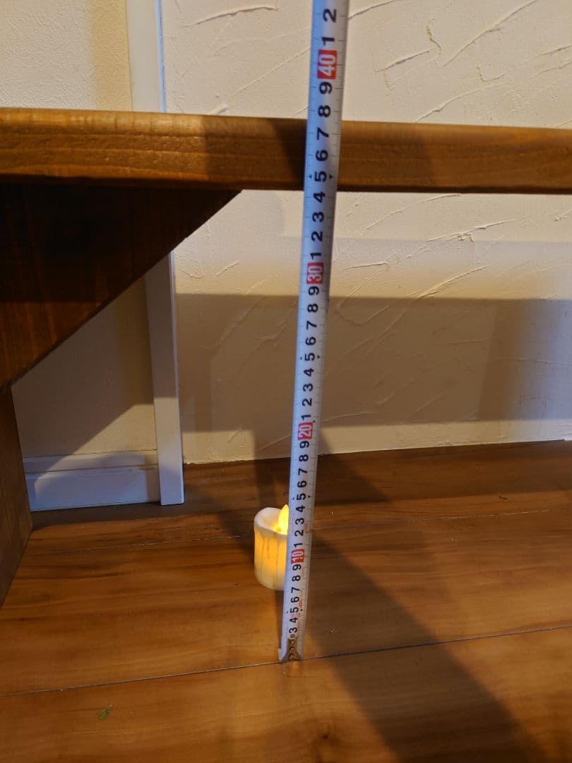 極厚無垢材の杉板ベンチ 【天板厚み35mm】