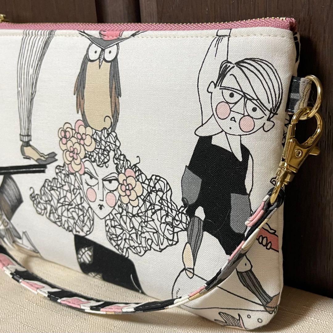 ♡エンドで18㎝ファスナーフラットポーチ♡ハンドメイド