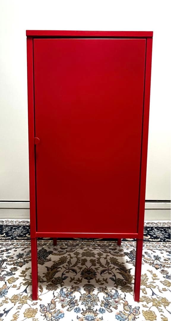 IKEA イケア LIXHULT リックスフルト キャビネット レッド 赤色 - メルカリ