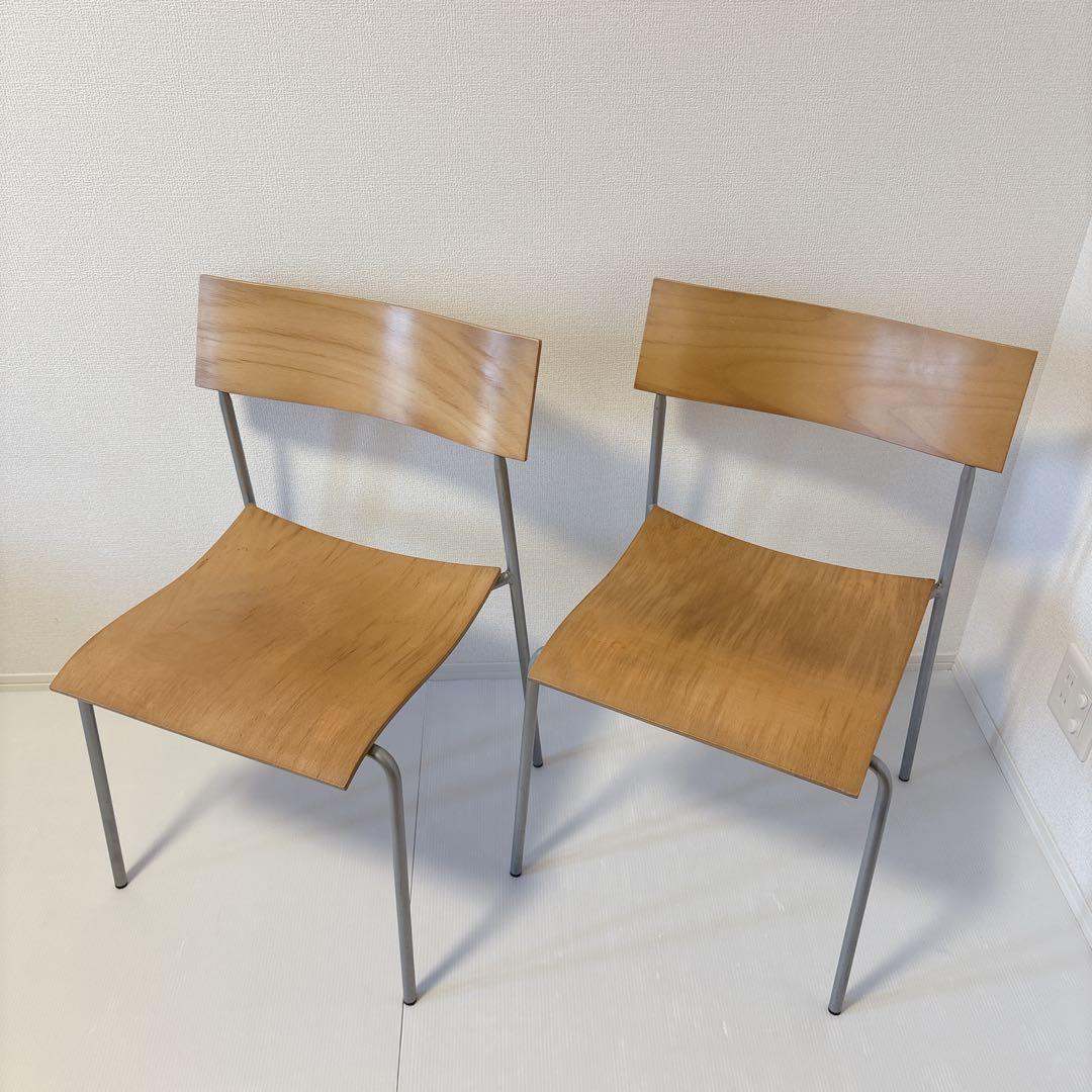北欧レトロ LAMMHULTS CAMPUS ラムホルツ キャンパス 2脚セット LAMMHULTS 展示品 ラムホルツ キャンパスチェア 白黒 2脚セット