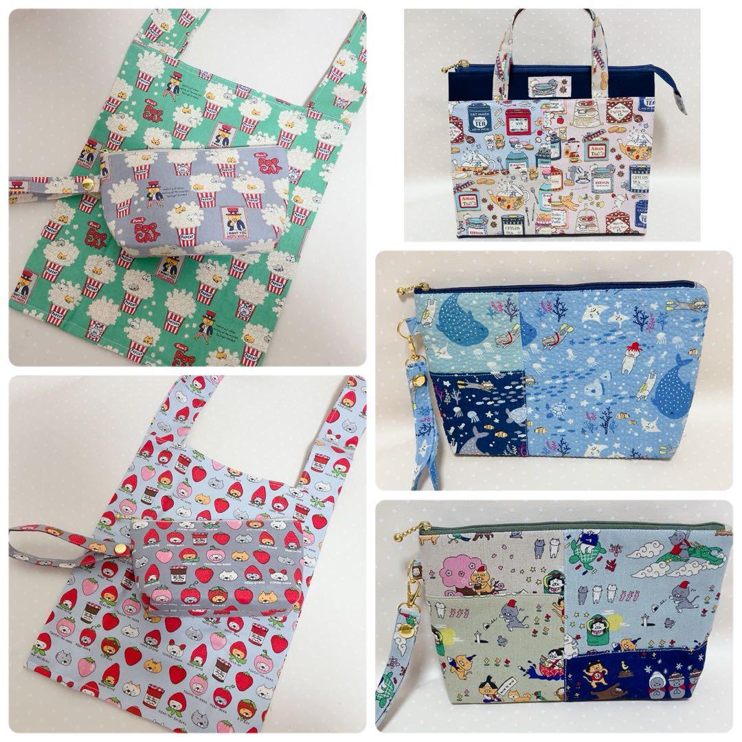 chibinyanco。 テントポーチ エコバッグ ねこ生地パッチワーク aa5ca2faef988d5d2a8642a628bf7f