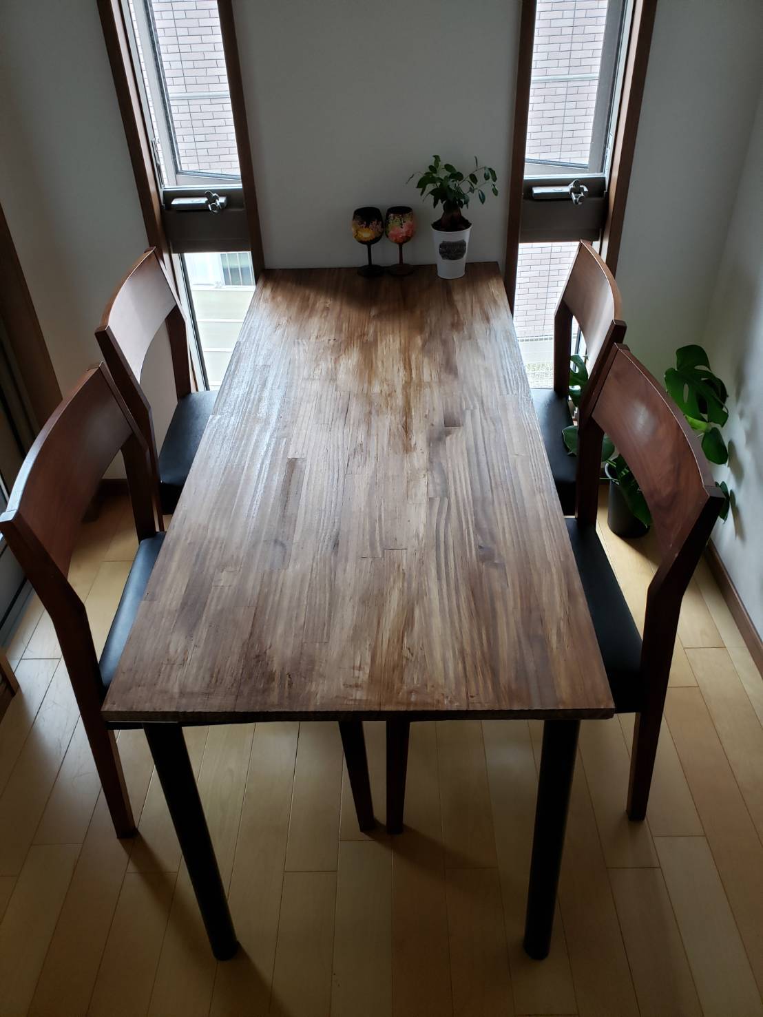 270ロングカウンターテーブル ジャコビーン ワックス仕上 天板厚タイプ